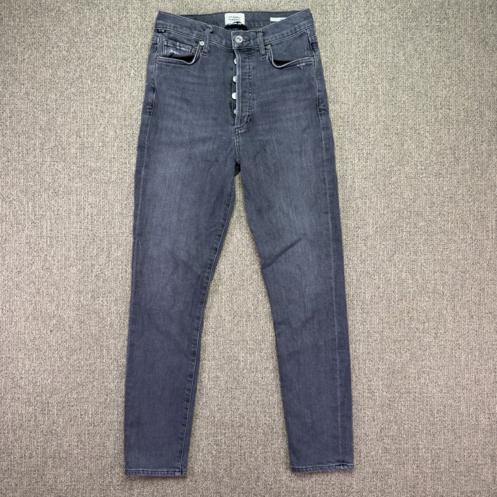 Citizens of Humanity Olivia Ankle Grey Skinny Jeans Women Size 25 Button Fly